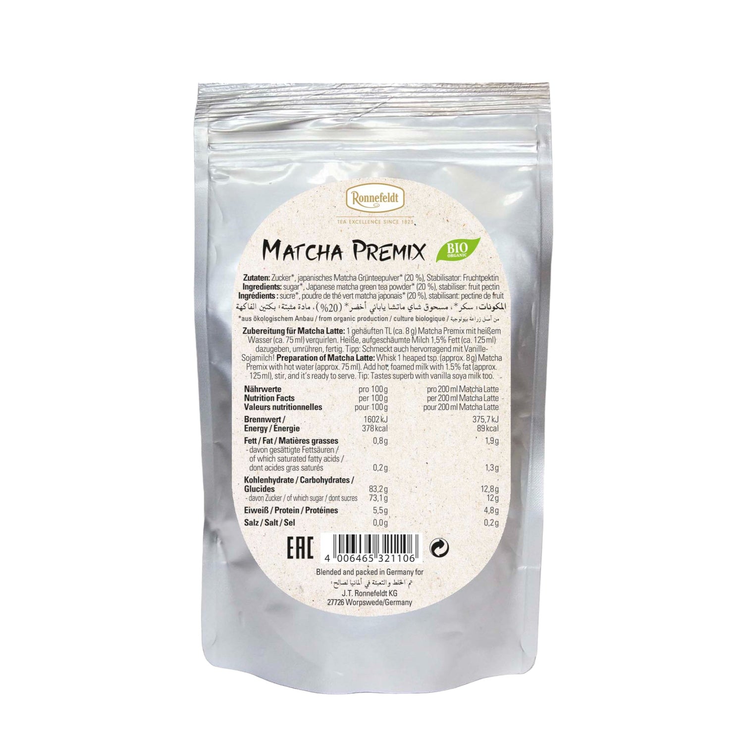 Ronnefeldt Matcha Premix